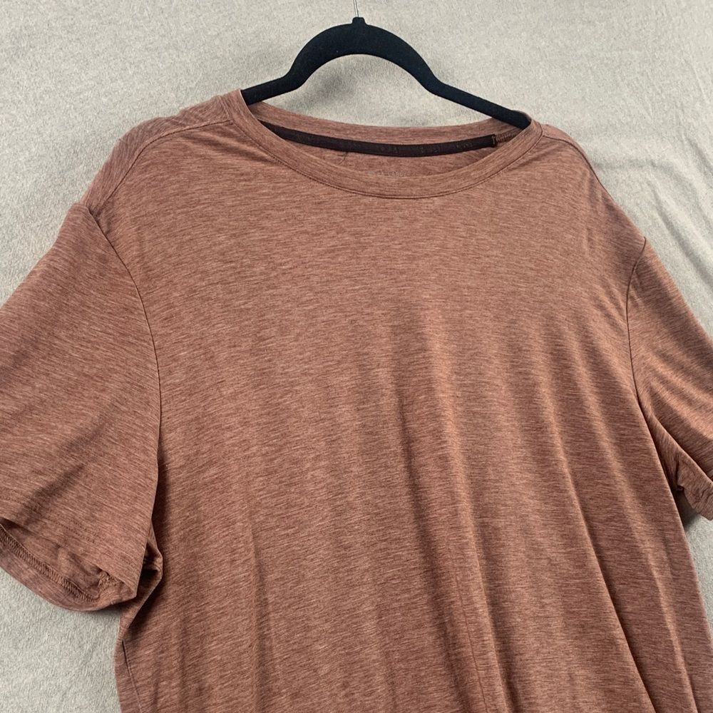 VRST | XL Men CASUAL PERFORMACE TSHIRT | MAROON BURGUNDY HEATHERED RN 104141